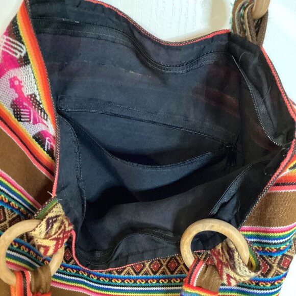 Peruvian Hippie Style Shoulder Bag Colorful Boho Bohemian Y2K - Picture 7 of 7